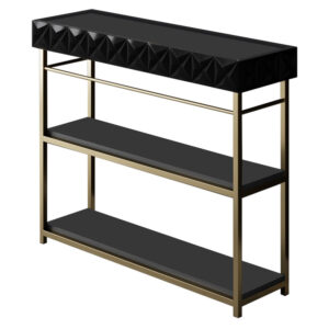 071-001501 Κονσόλα PWF-0629 pakoworld ανθρακί-χρυσό 102x32x83εκ