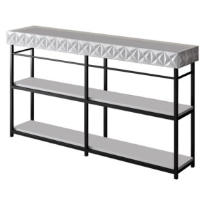 071-001506 Κονσόλα PWF-0629 pakoworld λευκό-μαύρο 152x32x83εκ