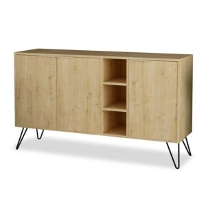 119-001058 Μπουφές Clara pakoworld χρώμα light oak 142x35.5x83εκ