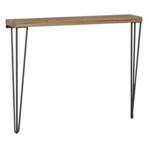 120-000306 Κονσόλα Tetty pakoworld καρυδί-μαύρο 90x14x75εκ