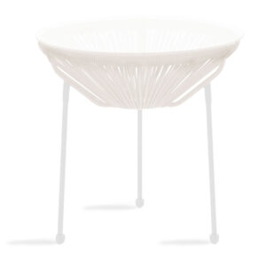 130-000024 Τραπέζι Acapulco pakoworld μέταλλο-pe λευκό Φ50x50εκ