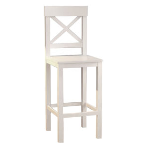 071-001426 Σκαμπό μπαρ PWF-0607 pakoworld ξύλο λευκό