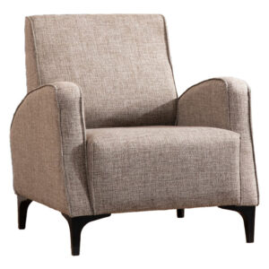 071-001270 Πολυθρόνα PWF-0566 pakoworld ύφασμα γκρι-μπεζ 78x78x87εκ