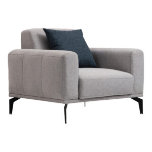 071-001299 Πολυθρόνα PWF-0583 pakoworld ύφασμα γκρι 97x90x83εκ