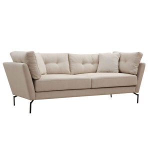 071-001332 Καναπές 3θέσιος PWF-0580 pakoworld ύφασμα cream 214x90x84εκ