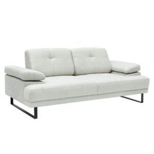 071-001388 Καναπές 2θέσιος PWF-0586 pakoworld ύφασμα λευκό 199x99x83εκ