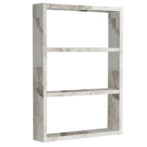 176-000087 Ραφιέρα τοίχου Seraphim pakoworld λευκό μαρμάρου 43.2x9x60εκ