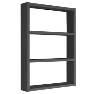 176-000090 Ραφιέρα τοίχου Seraphim pakoworld ανθρακί 43.2x9x60εκ